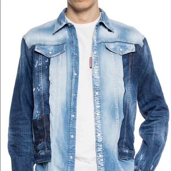DSQUARED2 Other - DSQUARED2 RAW-TRIMMED DENIM SHIRT SIZE 52